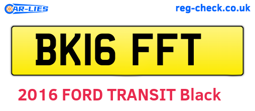 BK16FFT are the vehicle registration plates.