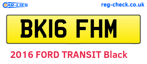 BK16FHM are the vehicle registration plates.