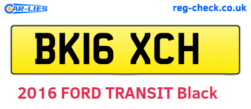 BK16XCH are the vehicle registration plates.