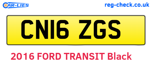 CN16ZGS are the vehicle registration plates.
