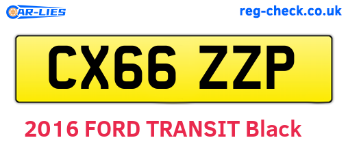 CX66ZZP are the vehicle registration plates.
