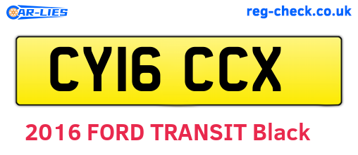 CY16CCX are the vehicle registration plates.