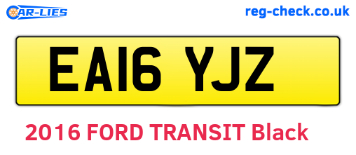 EA16YJZ are the vehicle registration plates.