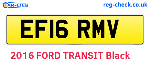 EF16RMV are the vehicle registration plates.