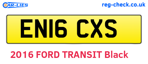 EN16CXS are the vehicle registration plates.