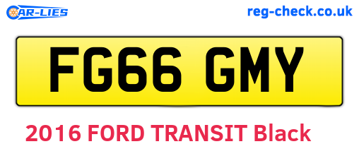 FG66GMY are the vehicle registration plates.