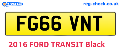 FG66VNT are the vehicle registration plates.