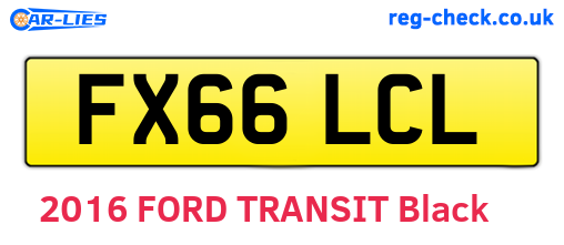 FX66LCL are the vehicle registration plates.