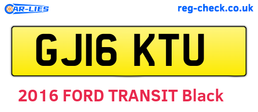 GJ16KTU are the vehicle registration plates.