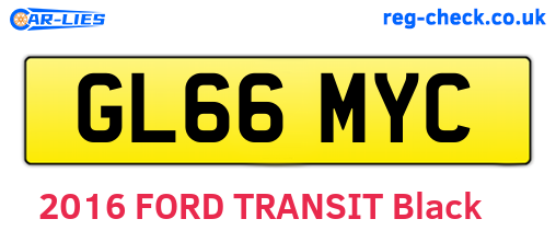 GL66MYC are the vehicle registration plates.