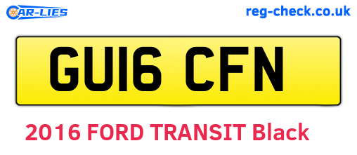 GU16CFN are the vehicle registration plates.