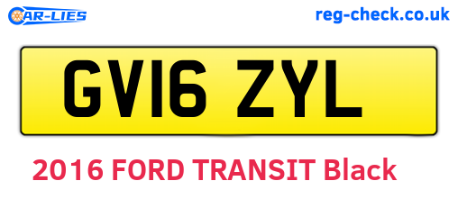 GV16ZYL are the vehicle registration plates.