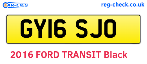 GY16SJO are the vehicle registration plates.