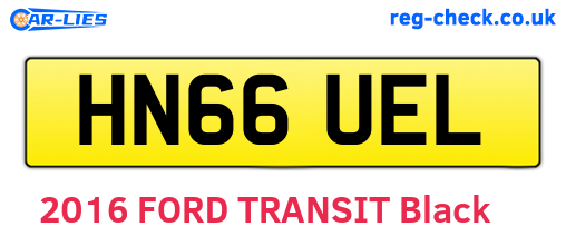 HN66UEL are the vehicle registration plates.