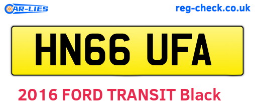 HN66UFA are the vehicle registration plates.