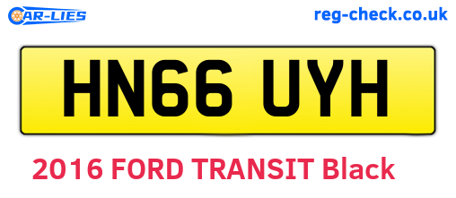 HN66UYH are the vehicle registration plates.
