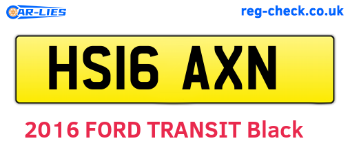 HS16AXN are the vehicle registration plates.