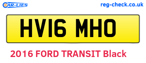HV16MHO are the vehicle registration plates.