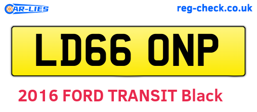 LD66ONP are the vehicle registration plates.