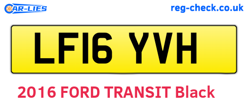 LF16YVH are the vehicle registration plates.