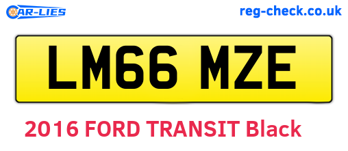 LM66MZE are the vehicle registration plates.