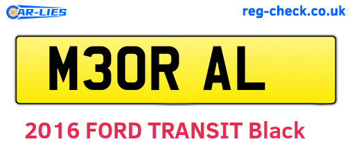 M30RAL are the vehicle registration plates.