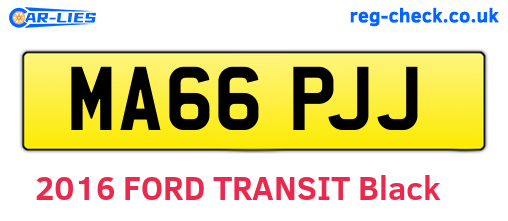 MA66PJJ are the vehicle registration plates.