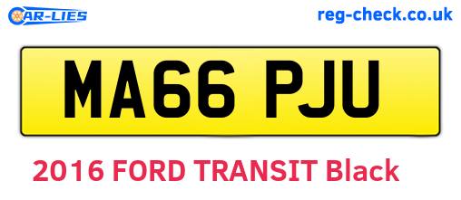 MA66PJU are the vehicle registration plates.