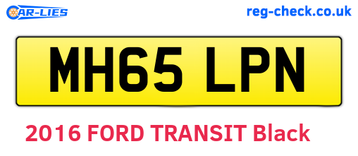 MH65LPN are the vehicle registration plates.