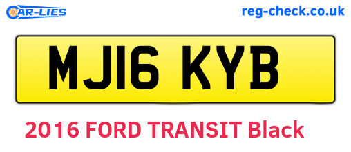 MJ16KYB are the vehicle registration plates.