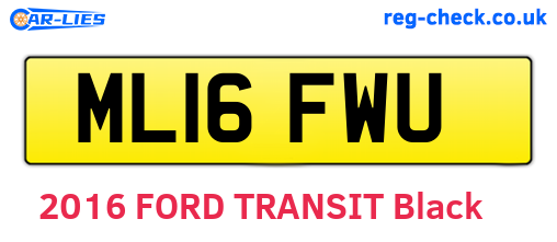 ML16FWU are the vehicle registration plates.