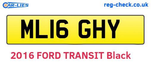 ML16GHY are the vehicle registration plates.