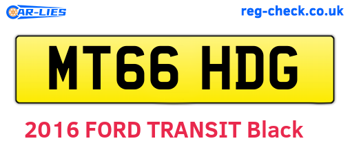 MT66HDG are the vehicle registration plates.