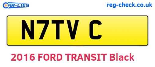 N7TVC are the vehicle registration plates.