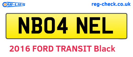 NB04NEL are the vehicle registration plates.