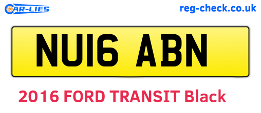 NU16ABN are the vehicle registration plates.