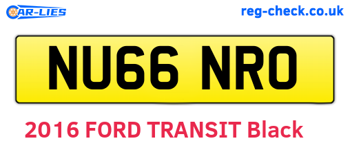 NU66NRO are the vehicle registration plates.
