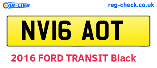 NV16AOT are the vehicle registration plates.