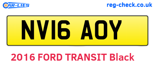 NV16AOY are the vehicle registration plates.