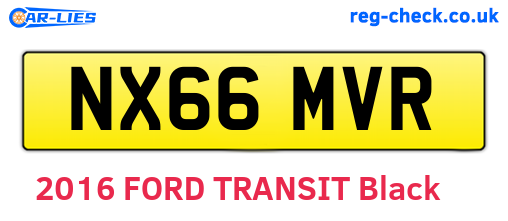 NX66MVR are the vehicle registration plates.