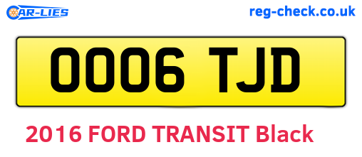 OO06TJD are the vehicle registration plates.