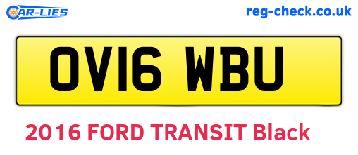OV16WBU are the vehicle registration plates.