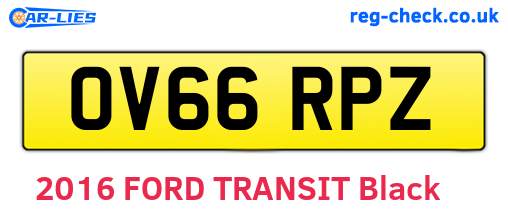 OV66RPZ are the vehicle registration plates.