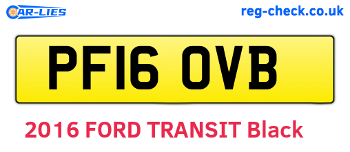 PF16OVB are the vehicle registration plates.