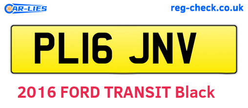 PL16JNV are the vehicle registration plates.