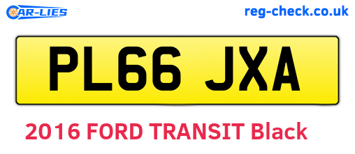PL66JXA are the vehicle registration plates.