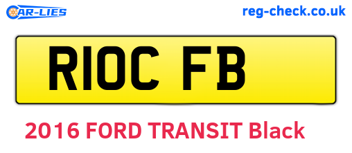 R10CFB are the vehicle registration plates.