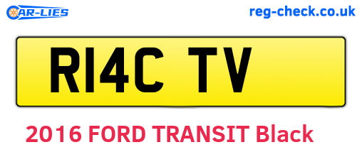 R14CTV are the vehicle registration plates.