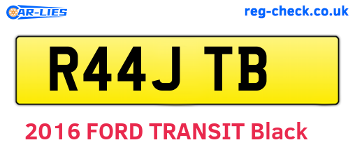 R44JTB are the vehicle registration plates.