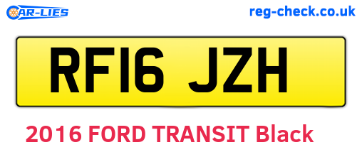 RF16JZH are the vehicle registration plates.